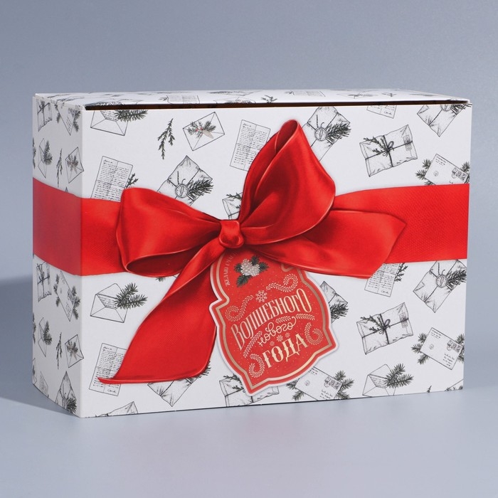 Подарочная коробка складная, новогодняя&laquo;Новогодняя почта&raquo;, 25 х 18 х 10 см, Новый год