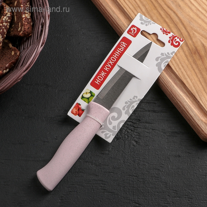 Нож для чистки овощей Доляна &laquo;Ринго&raquo;, лезвие 9 см, цвет МИКС