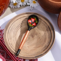 Ложка деревянная &laquo;Чернушка&raquo;, маленькая, хохлома, МИКС