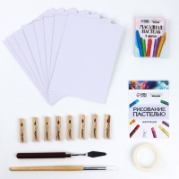 Набор для рисования масляной пастелью. Открытки своими руками &laquo;Морское настроение&raquo;, набор для творчества, 4 шт