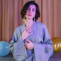 Брошь &laquo;Цветок&raquo; трилистник, цвет голубой в серебре