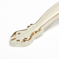 Ручка-скоба РС201, м/о 96 мм, белая, с золотой вставкой