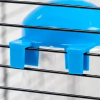 Поилка для клетки, 400 мл, 9 х 6 х 20 см, голубая