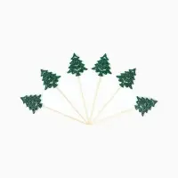 Шпажки "Зеленые елочки", набор 6 шт.