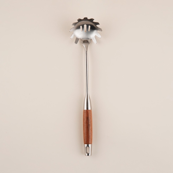 Ложка для спагетти Sima-Land Home 34х8,5 см, Рустик, цвет серебряный