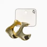 Серьги пластик &laquo;Волны&raquo; кольца, цвет золото