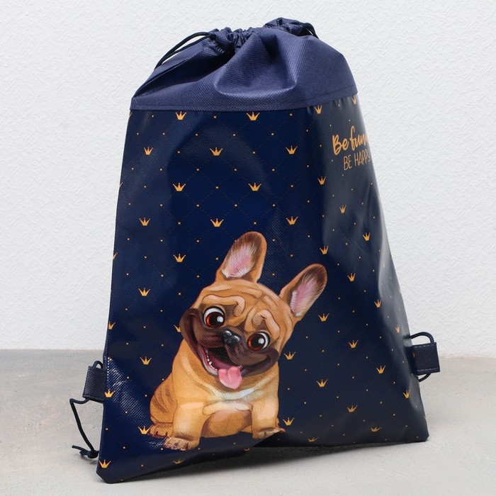 Мешок для обуви &laquo;Мопсик&raquo; полиэстер, размер 41&times;30 см