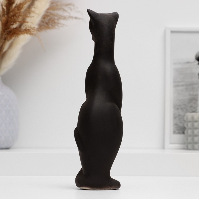 Фигура "Кот стоит" черный, 21см