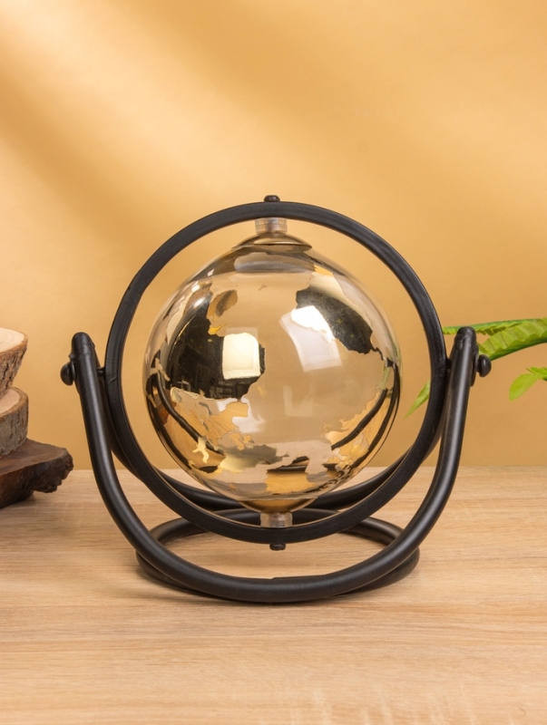 Глобус сувенирный &laquo;Айрон&raquo;, 15.5&times;18&times;20 см, стекло, металл