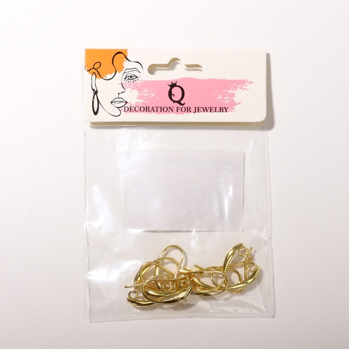 Швензы-крючки СМ-1111-1, (набор 5 пар), цвет золото