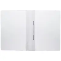 Папка-скоросшиватель Calligrata, А4, 120 мкм, белая, прозрачный верх