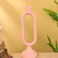 Подсвечник на 1 свечу "Пудровый" 8,5х,8,5х26 см