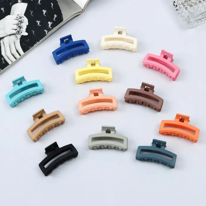 Крабик для волос &laquo;Леона&raquo;, прямой классика матовый, 5 см, МИКС