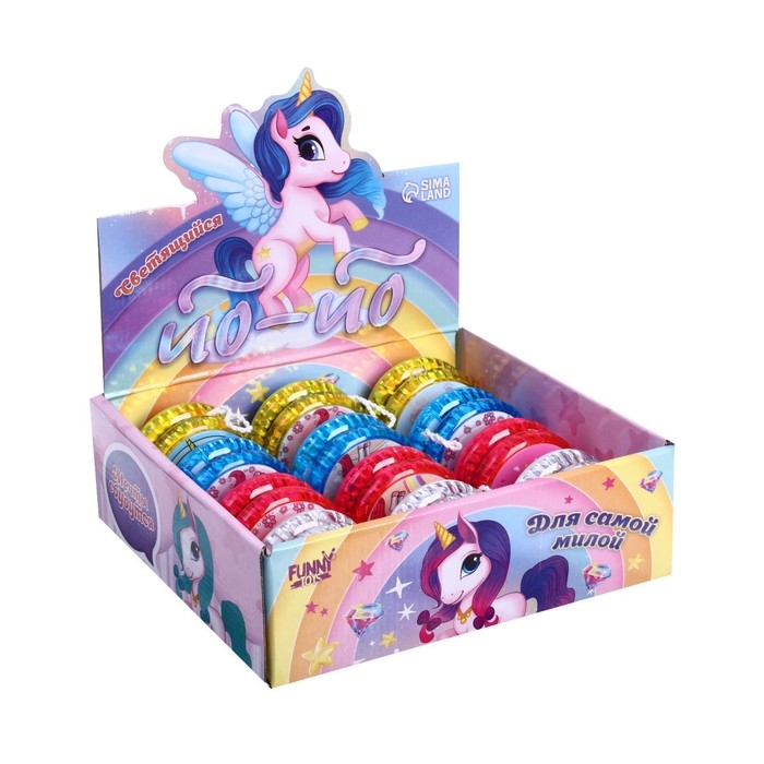 Йо-Йо &laquo;Единорог&raquo;, световой, цвета МИКС, в шоубоксе