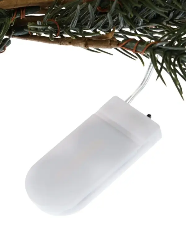 Декор настенный &laquo;Еловая ветвь с шишками&raquo;, 70&times;27 см, 30LED, от батареек CR2032&times;2, свечение тёплое белое