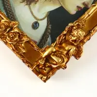 Фоторамка полистоун 10х15 см "Ангелы с бантом" бронза 20х16,5х2,5 см