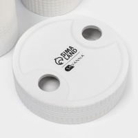 Набор для ванной "Полосы" 4 предмета (дозатор для мыла, 2 стакана,  мыльница)