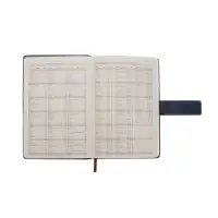 Ежедневник недатированный формат А5, с хлястиком, 128л, линия, пвх, Синий