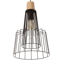 Светильник "Крит" 1х40Вт Е27 черный/коричневый 25х25х37(137)см