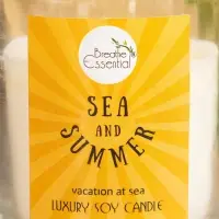 Свеча с кристаллом внутри Sea and Summer "Vacation at Sea" морской, 120 гр