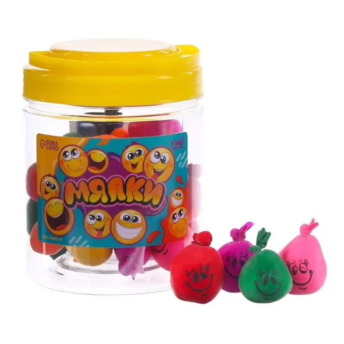 Антистресс сквиш мялка, минимальная фасовка &mdash; 30 шт, с мукой,в банке