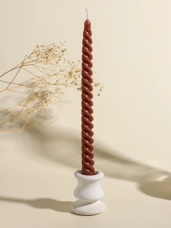 Набор свечей витых, 2х25 см, 4 шт, палитра коричневого 25,5х8,8х2,4 см