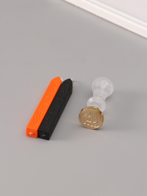 Сургучный набор "Страшная тыква" печать, ручка, сургуч 12,5х10х3,6 см