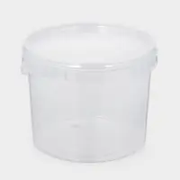 Ведро с крышкой,3 л, d= 19 см, прозрачное, 60 шт/уп.