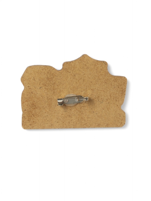 Значок деревянный на 9 мая &laquo;С Днём Победы!&raquo;, с георгиевской лентой