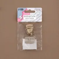 Застёжка для сумки, 3&times;2.5 см, цвет золотой