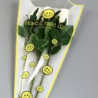 Пакет цветочный Конус, белый, 28&times;9&times;44 см&plusmn;1 см