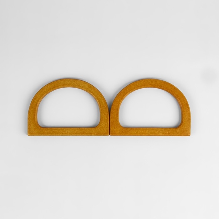 Ручки для сумки деревянные, 11,7 &times; 8,2 см, 2 шт, цвет коричневый