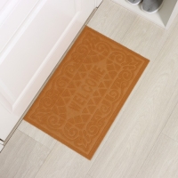Коврик придверный Доляна Welcome, вензеля, влаговпитывающий, без окантовки, 38&times;59 см, цвет МИКС