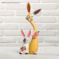 Сувенир дерево "Зайчики с морковкой" 13х5х30 см