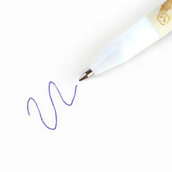 Ручка шариковая пластик с колпачком софт-тач &laquo;Мудрый учитель&raquo;, синяя паста 0.7 мм