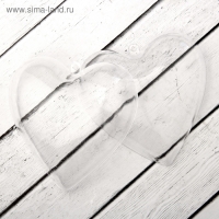 Заготовка-подвеска, раздельные части &laquo;Сердце&raquo;, размер собранной фигуры &mdash; 10 &times; 9 &times; 5 см