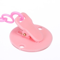 Держатель для соски - пустышки &laquo;Любимая доченька&raquo;, на цепочке, цвет розовый