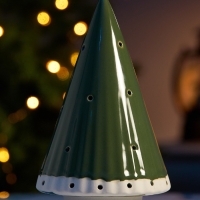 Светодиодная фигура "Елочка зеленая" 16.7х9.7х9.7, 1 LED, LR44x3(в компл.), Т/БЕЛЫЙ