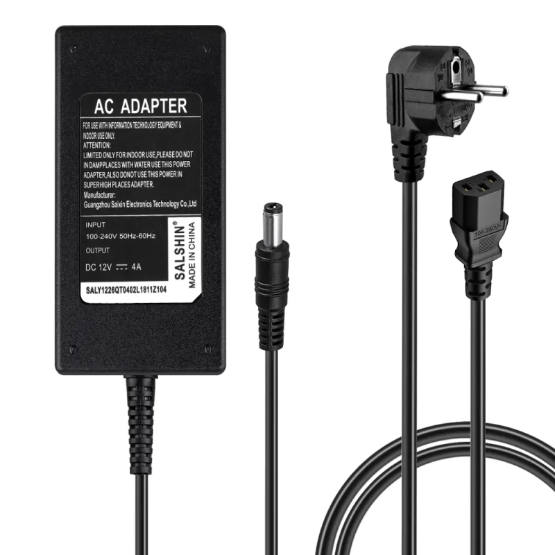 Блок питания 12V 4A 48W 5.5*2.5mm сеть EU086C