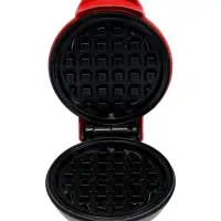 Электровафельница WV-01, 350 Вт, венские вафли, антипригарное покрытие, красная