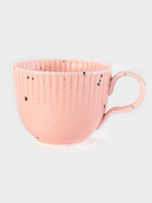 Чайная пара Доляна &laquo;Коралл&raquo;, кружка 275 мл, блюдце 15.9&times;15.9 см, керамика, розовая