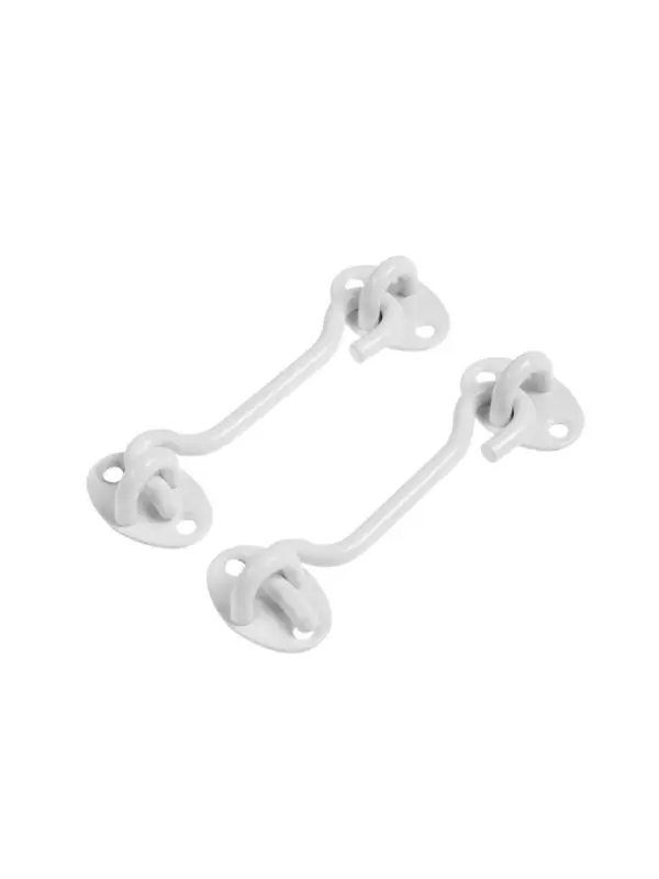 Крючок ветровой LOCKLAND KV001, L=100 мм, нержа, цвет белый, 2 шт