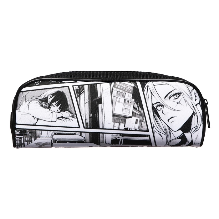 Пенал мягкий, 1 отделение, 80 х 210 х 40 мм, объёмный, Calligrata ПМО 21-20, "Аниме"