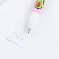 Ручка шариковая синяя паста 0.5 мм с колпачком &laquo;Авокадо&raquo; пластик