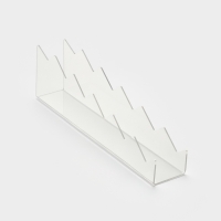 Горка для теней 4*24*7 см, 6 мест,  оргстекло 2 мм, цвет прозрачный В ЗАЩИТНОЙ ПЛЁНКЕ