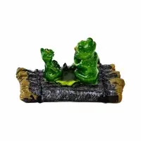 Садовая фигура 17 х 11 х 9,5 см "Лягушки на плоту" Водоплавающая