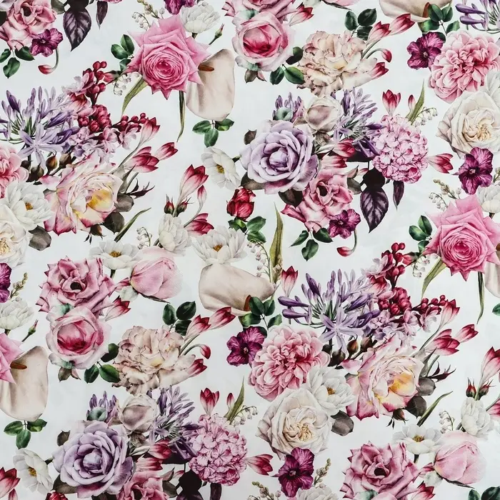 Бумага упаковочная глянцевая двусторонняя &laquo;Букет&raquo;, 100&times;70 см