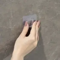 Крючок держатель самоклеящийся Доляна, 2 детали, 5.7&times;5.7&times;1 см, прозрачный