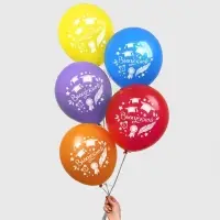 Воздушный шар латексный 12", &laquo;Выпускной&raquo;, 5 шт.