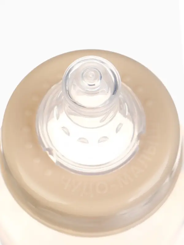 Новогодняя бутылочка для кормления &laquo;Bear&raquo; 150 мл, цилиндр, бежевый Mum&Baby